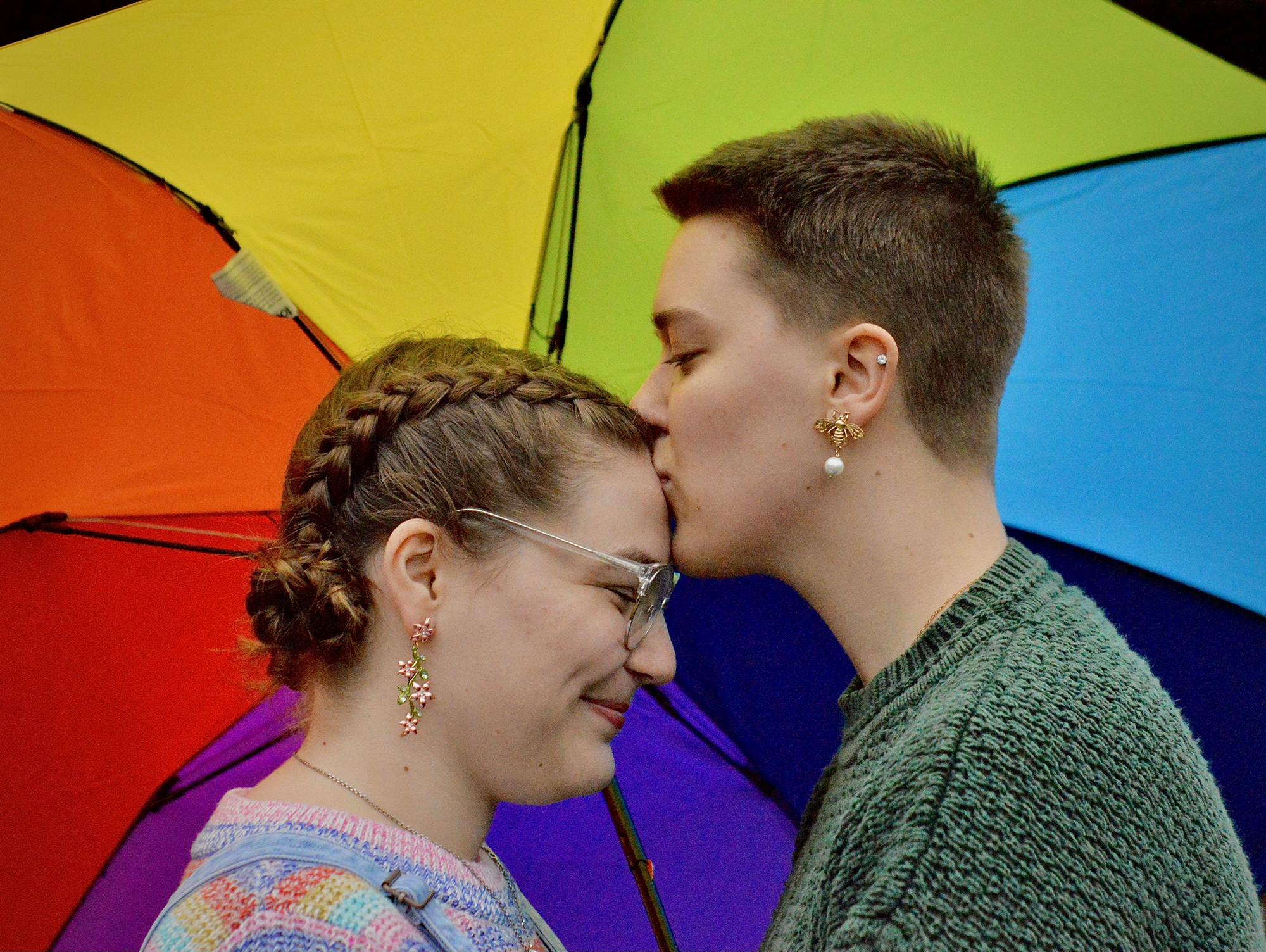Thanks to Aubrey for our rainbow engagement photo shoot