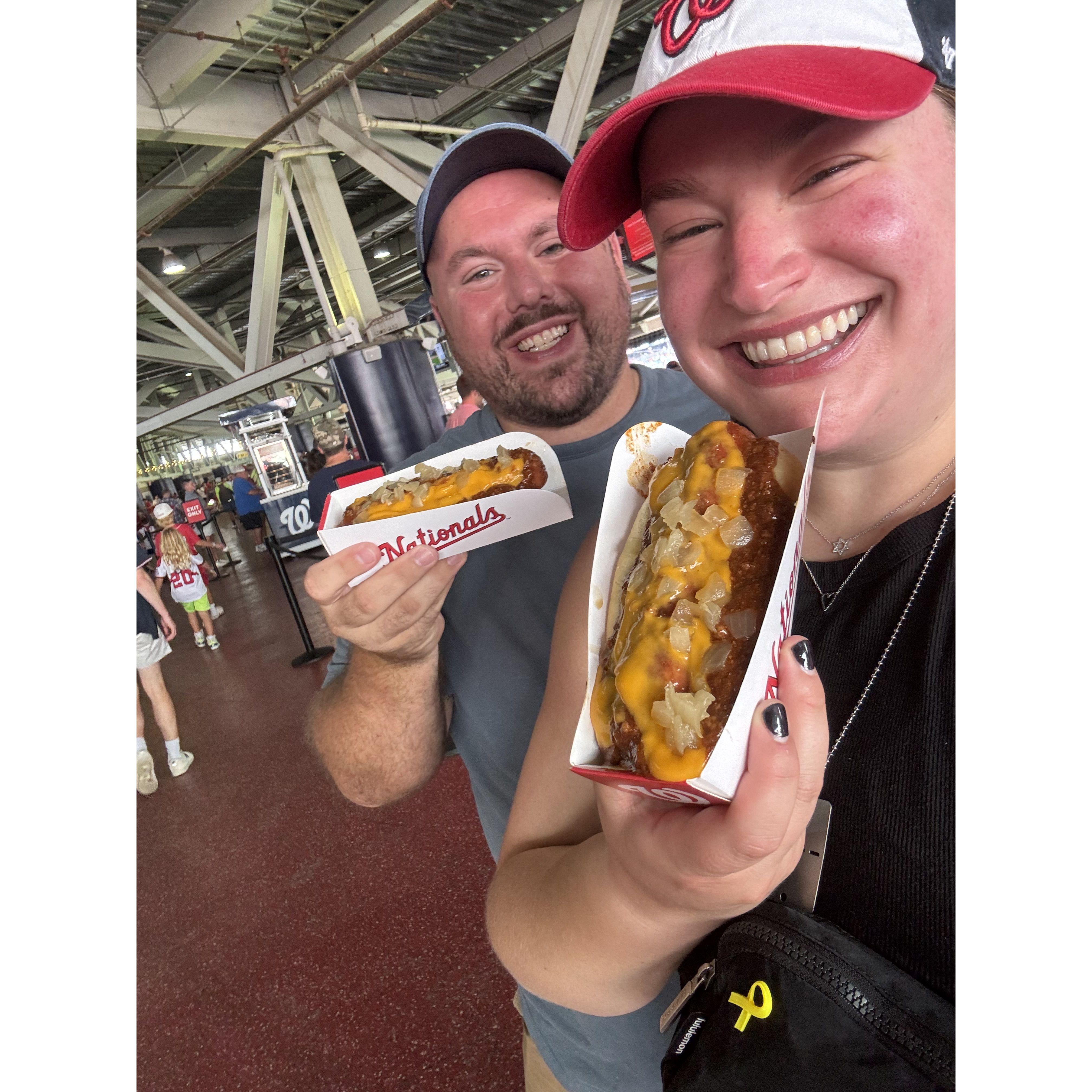 Exposing Nate to the local cuisine.