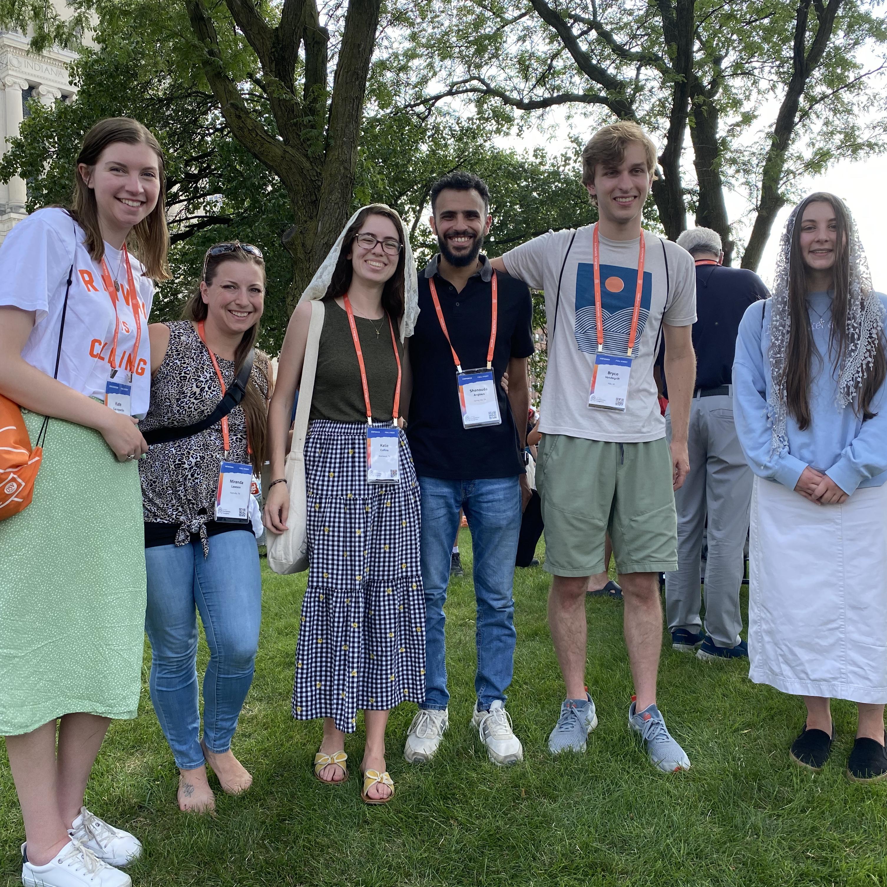 We went to the National Eucharistic Congress in July 2024 which was truly transformative! It was so wonderful to get to experience our first retreat together :)