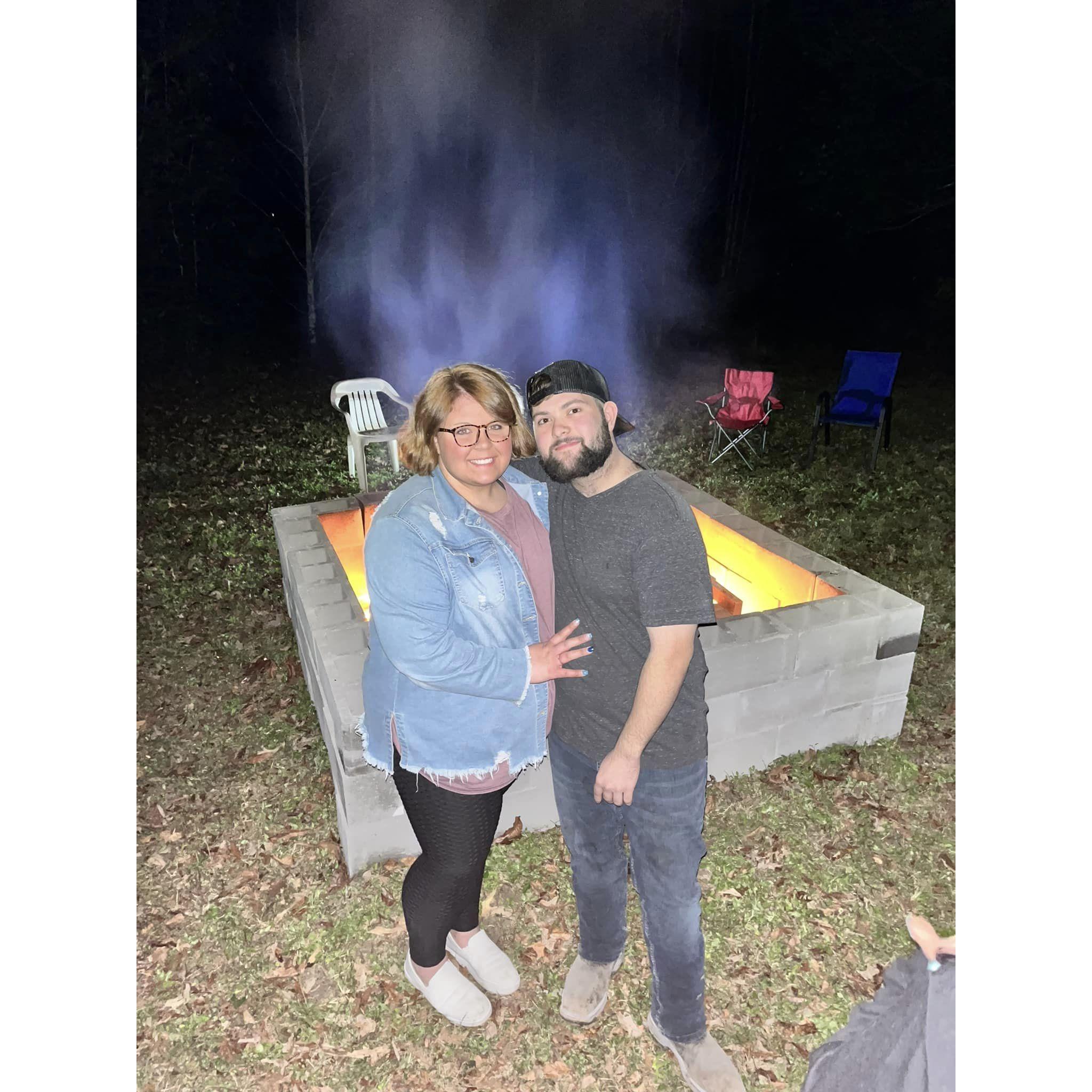 Fun bonefire at Jarred's work Christmas party