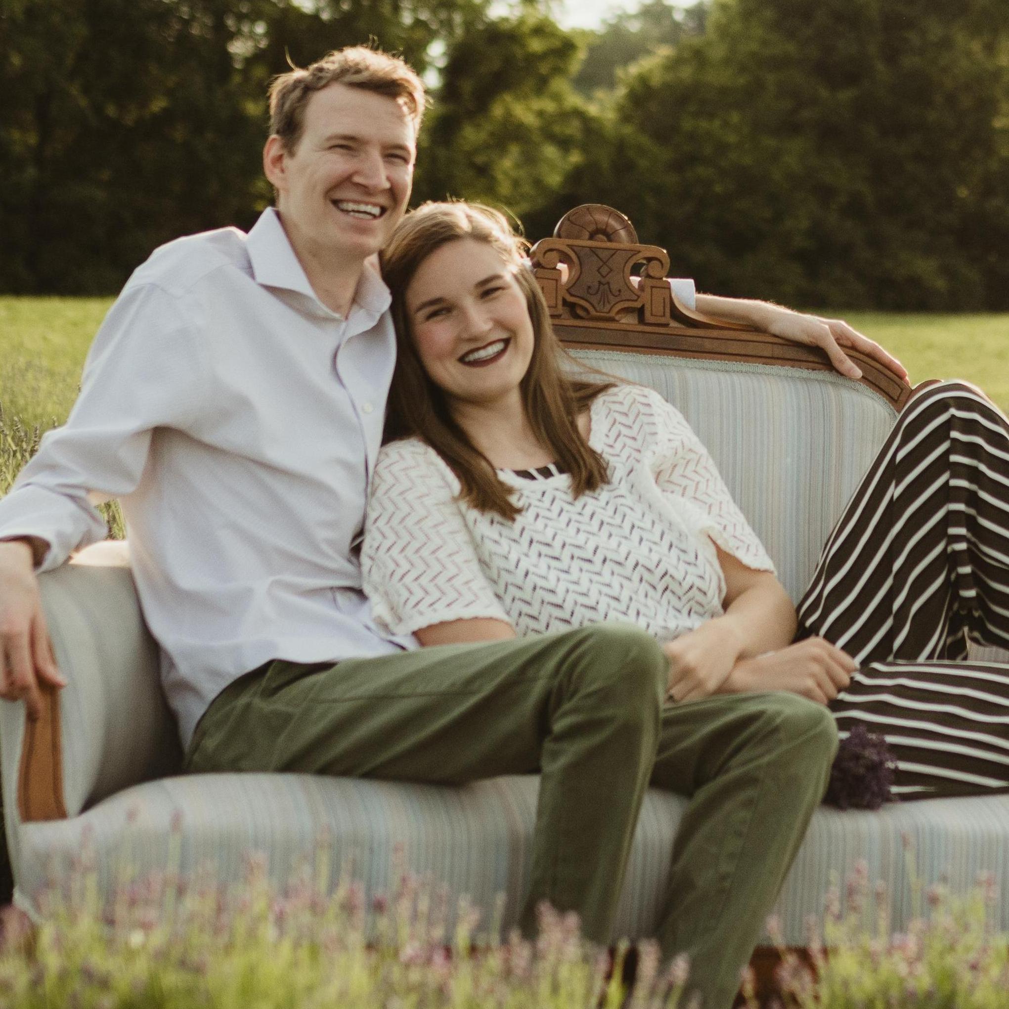 Engagement pictures by Elizabeth Simpson // June 15, 2020 // The Lavender Field (California, KY)