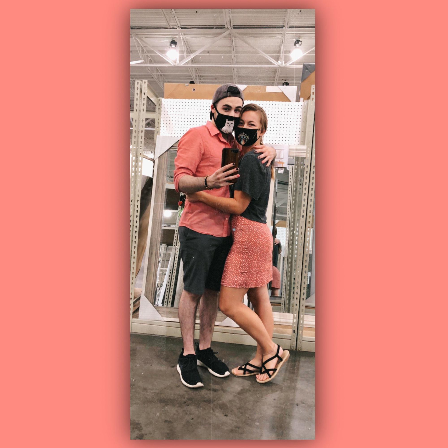 Our first picture together as a couple in 2020, our 1 month anniversary