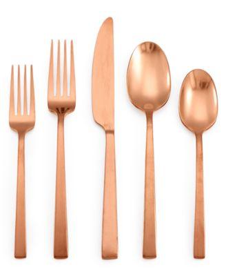 Lucky Brand - Rumble Copper 20-Pc. Flatware Set, Created for Macy's