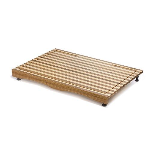 pyinruoli expandable bamboo cutting board with containers,over the sink  cutting board for kitchen,meal prep