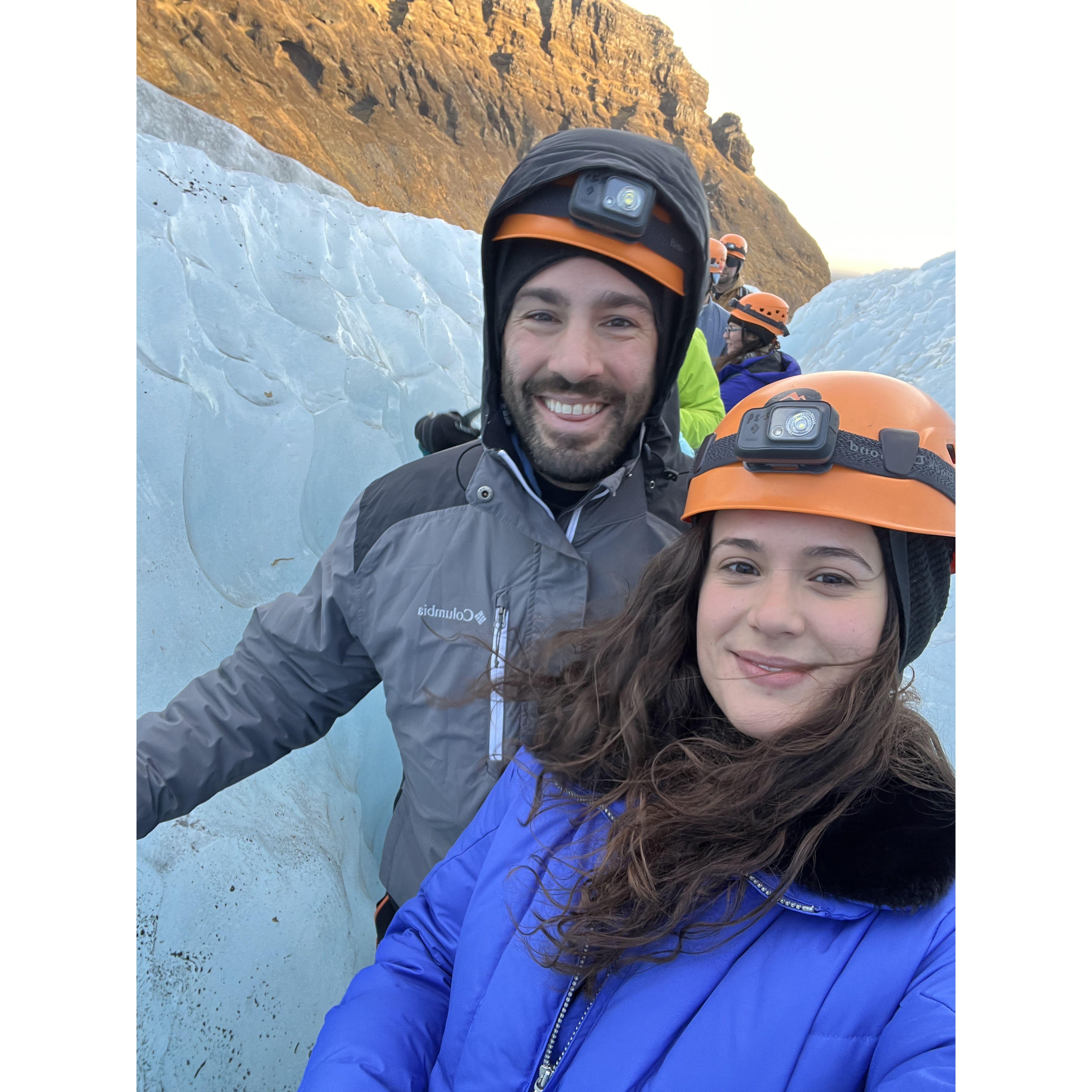 Hiking a glacier, 2023.