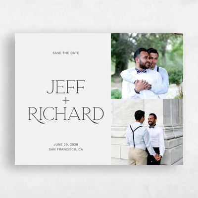 Smoke, Grey Wedding Save the Date - Hazeldale Multiphoto