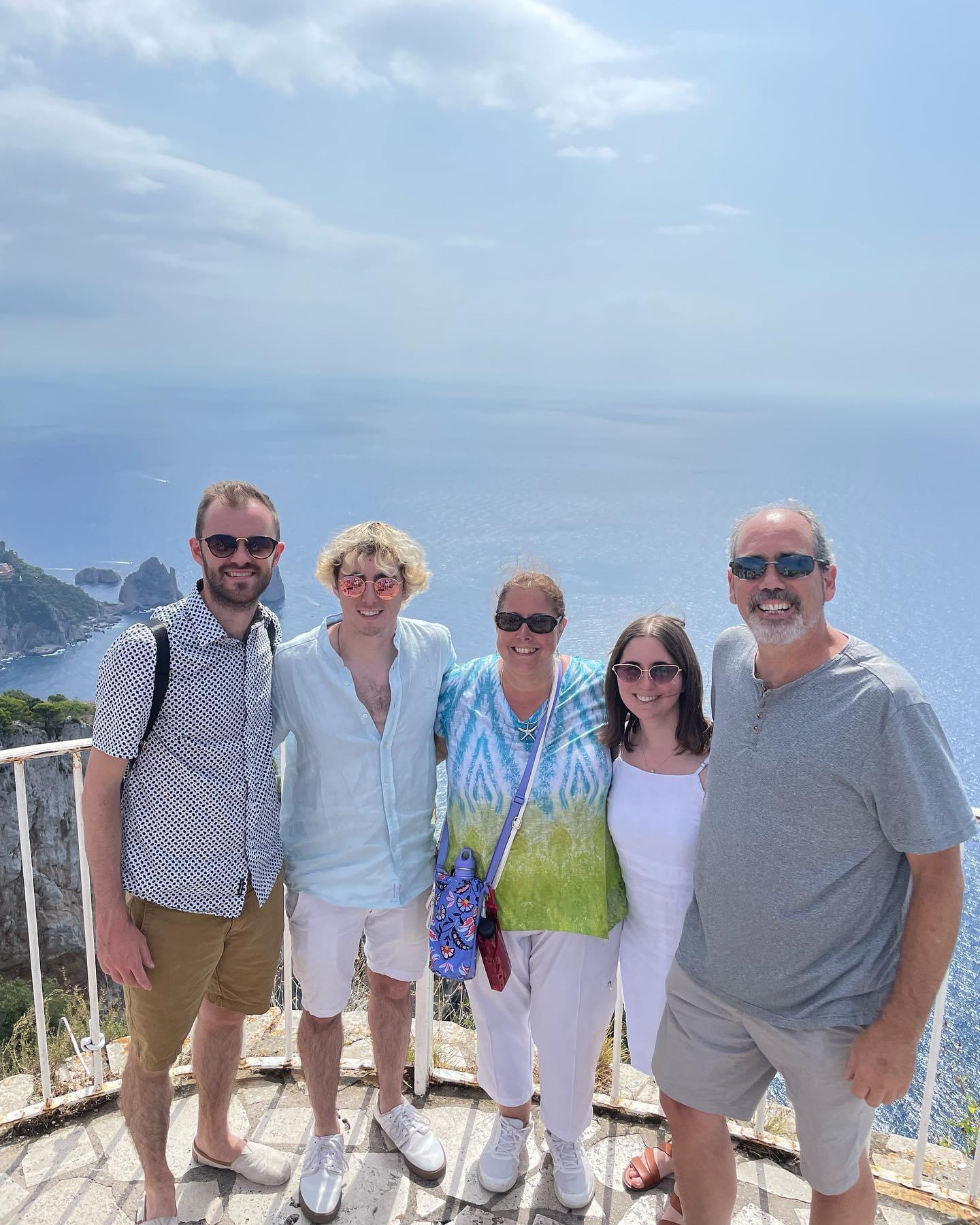 Family photo at Monte Solaro, Anacapri, Italy. August 16, 2022