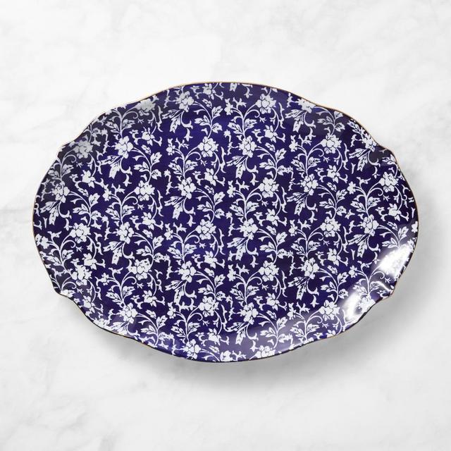 Marlo Thomas Large Platter, Blue