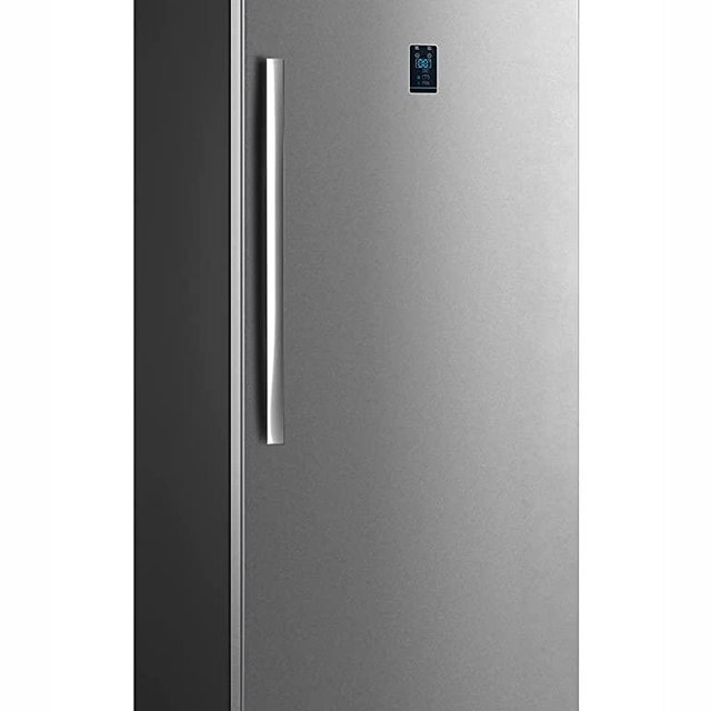 Smad Upright Freezers 21 Cubic Feet All Fridge/All Upright Freezer Convertible, Frost Free Freezer Upright Refrigerator, Digital Control, Door Ajar Alarm, Stainless Steel
