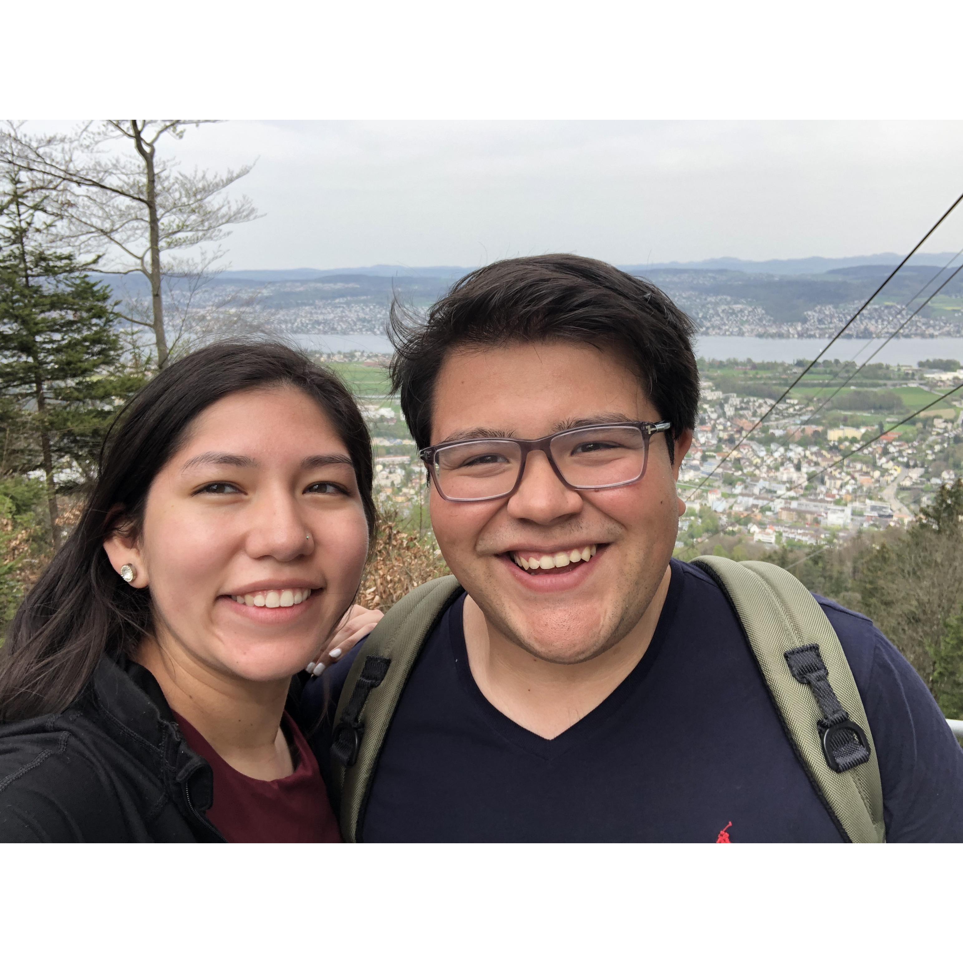 On top of Felsenegg a mountain in Switzerland.
