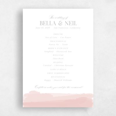 Dusty Peach, Orange Wedding Program - Saif