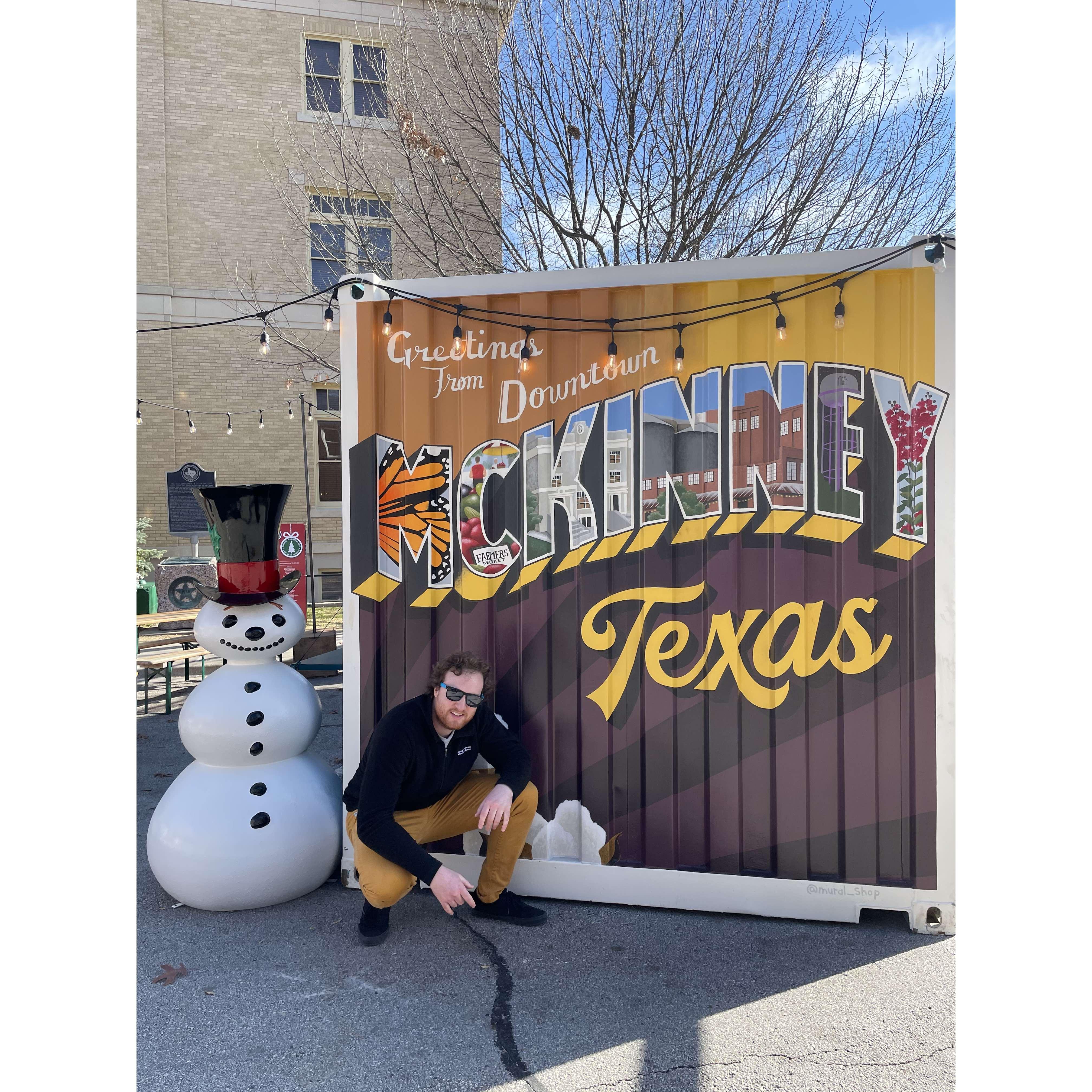 Their first road trip to Texas to spend the holidays with Brittany's family.