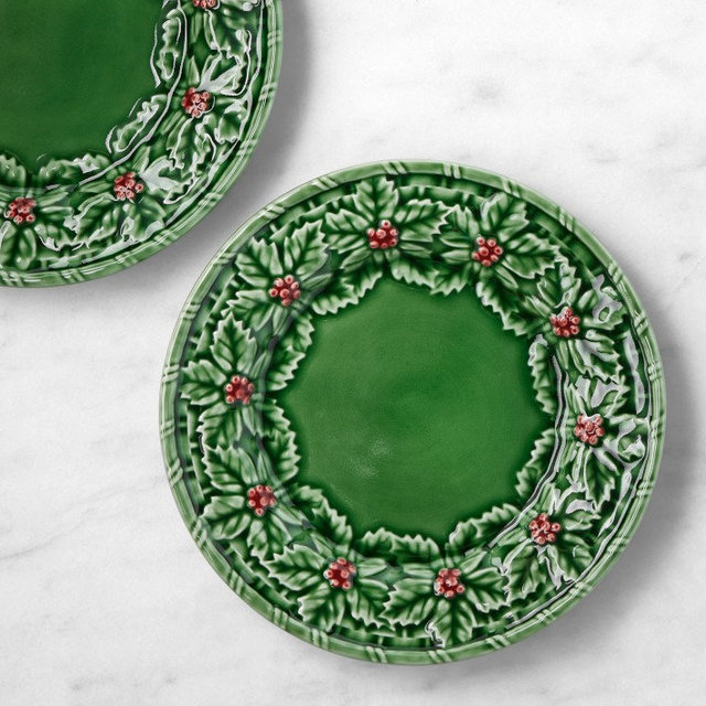 Bordallo Pinheiro Holly Berry Salad Plates, Set of 4