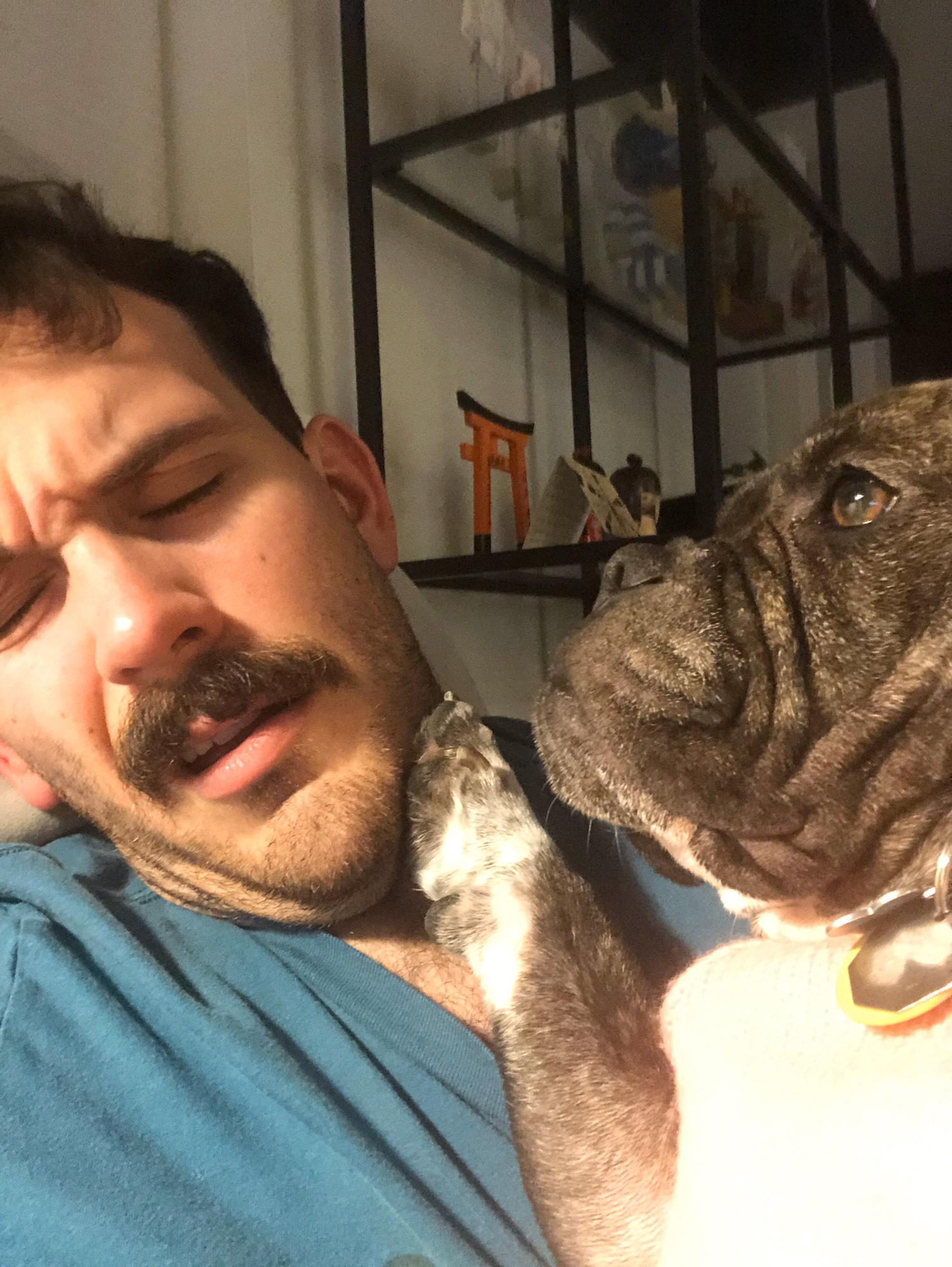 Putting dad in place.