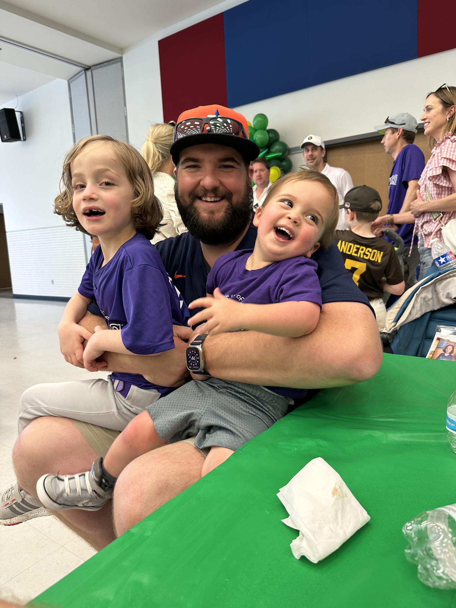 Tim with his future nephews, Jude & Jack Stafford