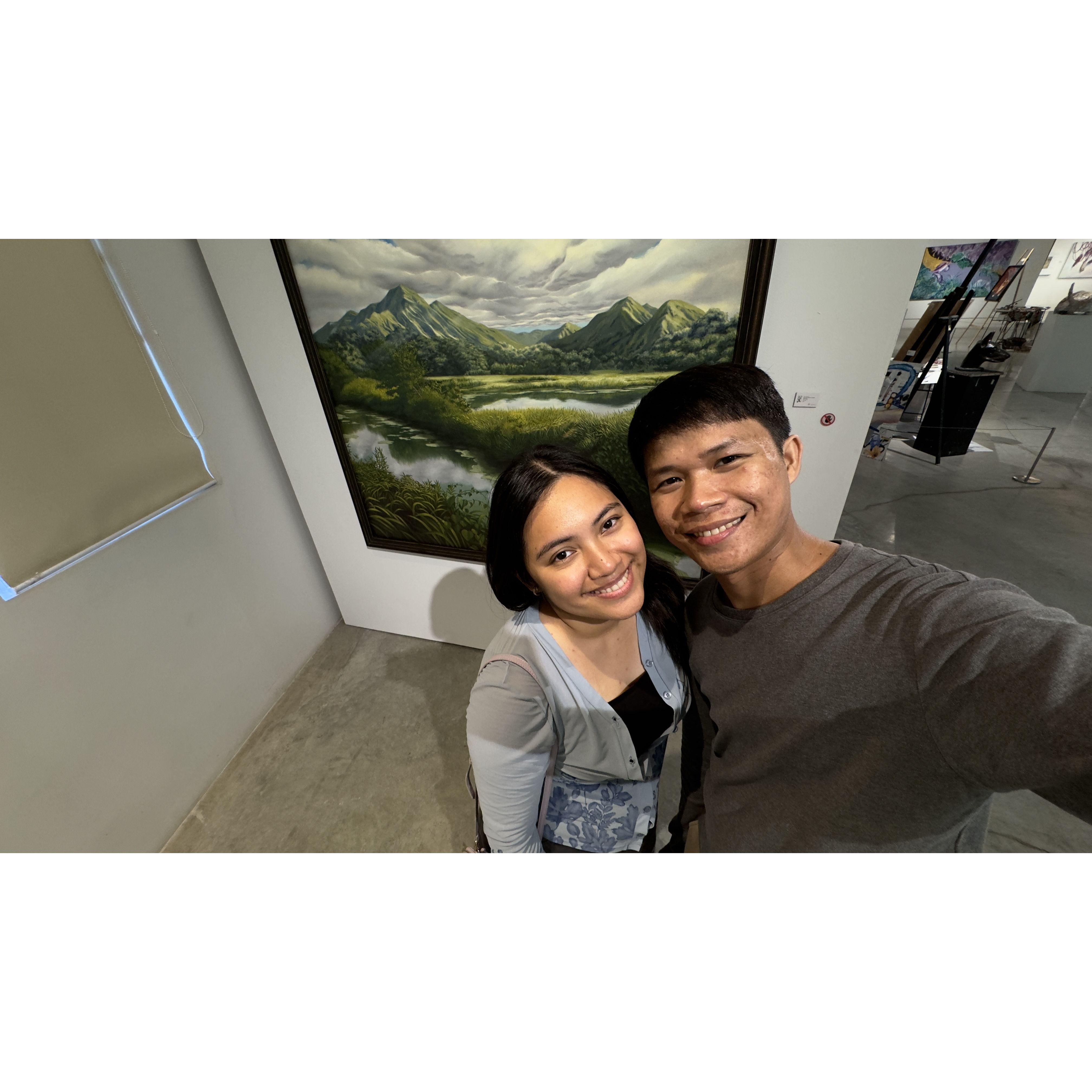 being present for his exhibit…