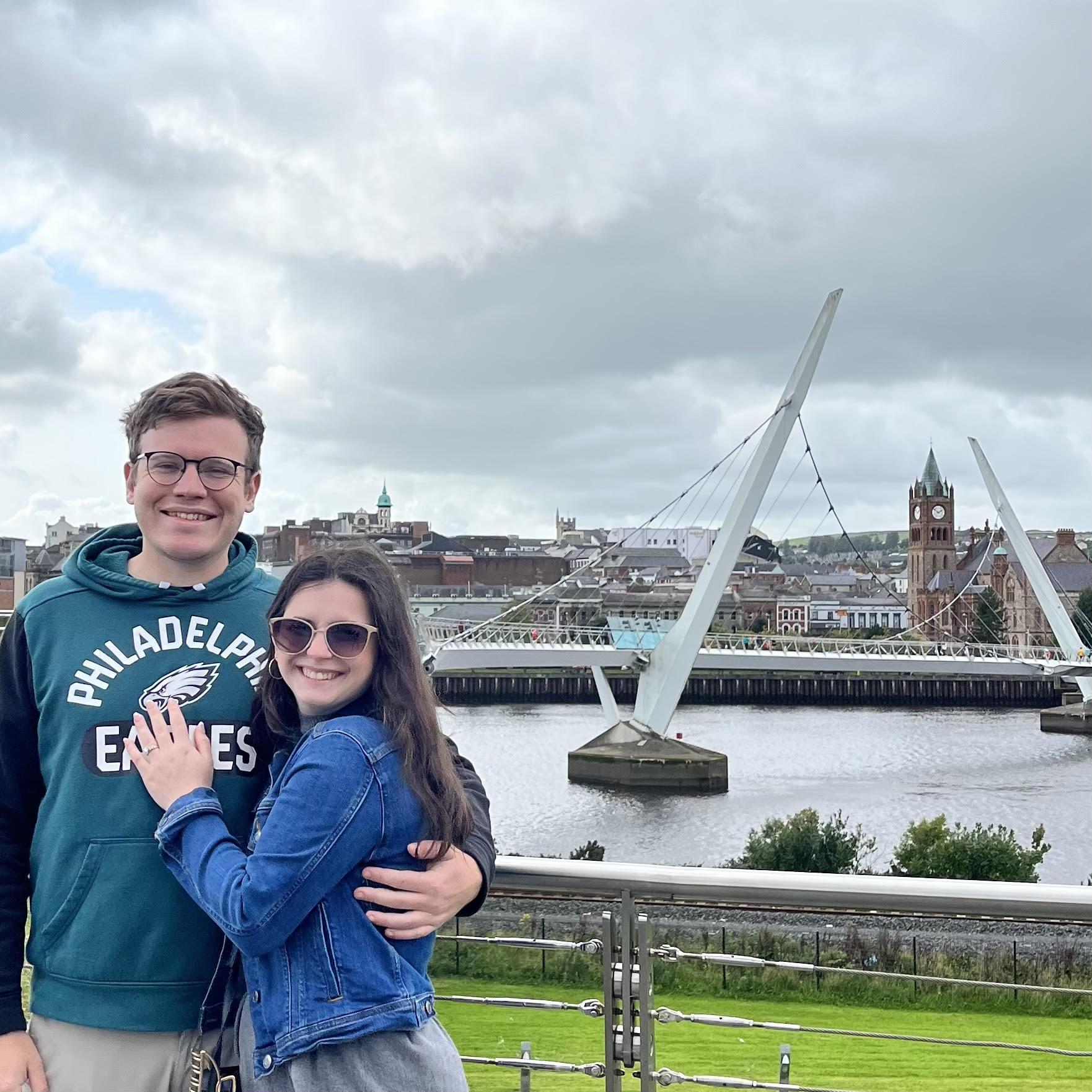 The Peace Bridge in Derry, Ireland