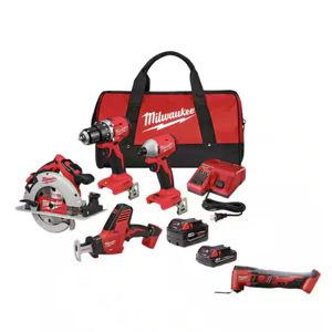 M18 18V Lithium-Ion Brushless Cordless Tool Combo Kit (4-Tool) with Oscillating Multi-Tool