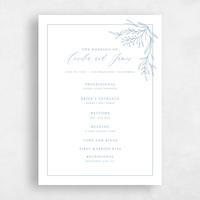 Blue Wedding Program - Bellevue