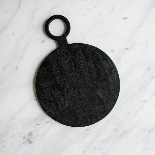 black serving board