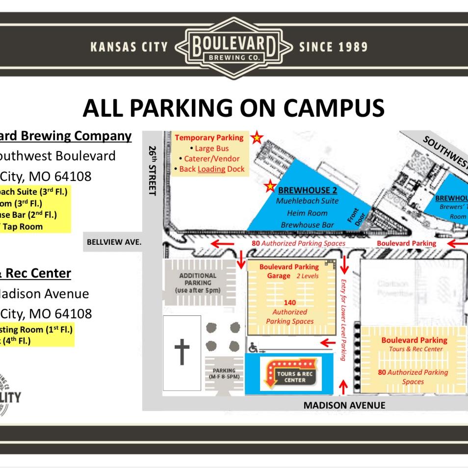 Please follow map for parking  at the Brewery where reception will be held .