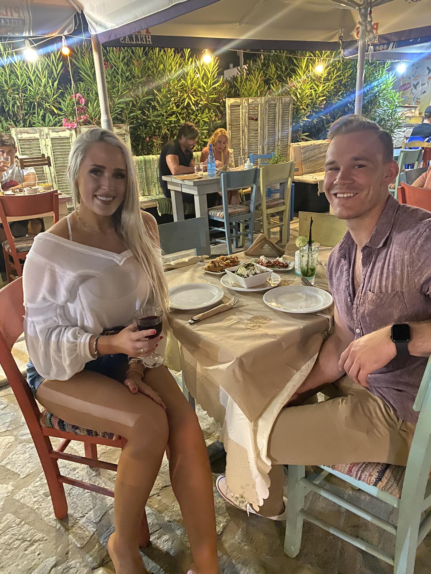 First night in Paros Greece