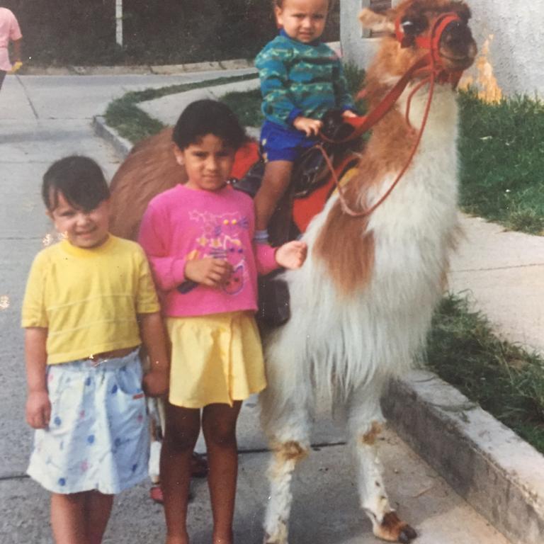 Typical llama photo for every kid in Colombia