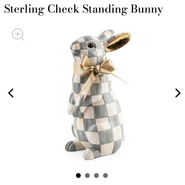 Mackenzie Childs Sterling Check Standing Bunny