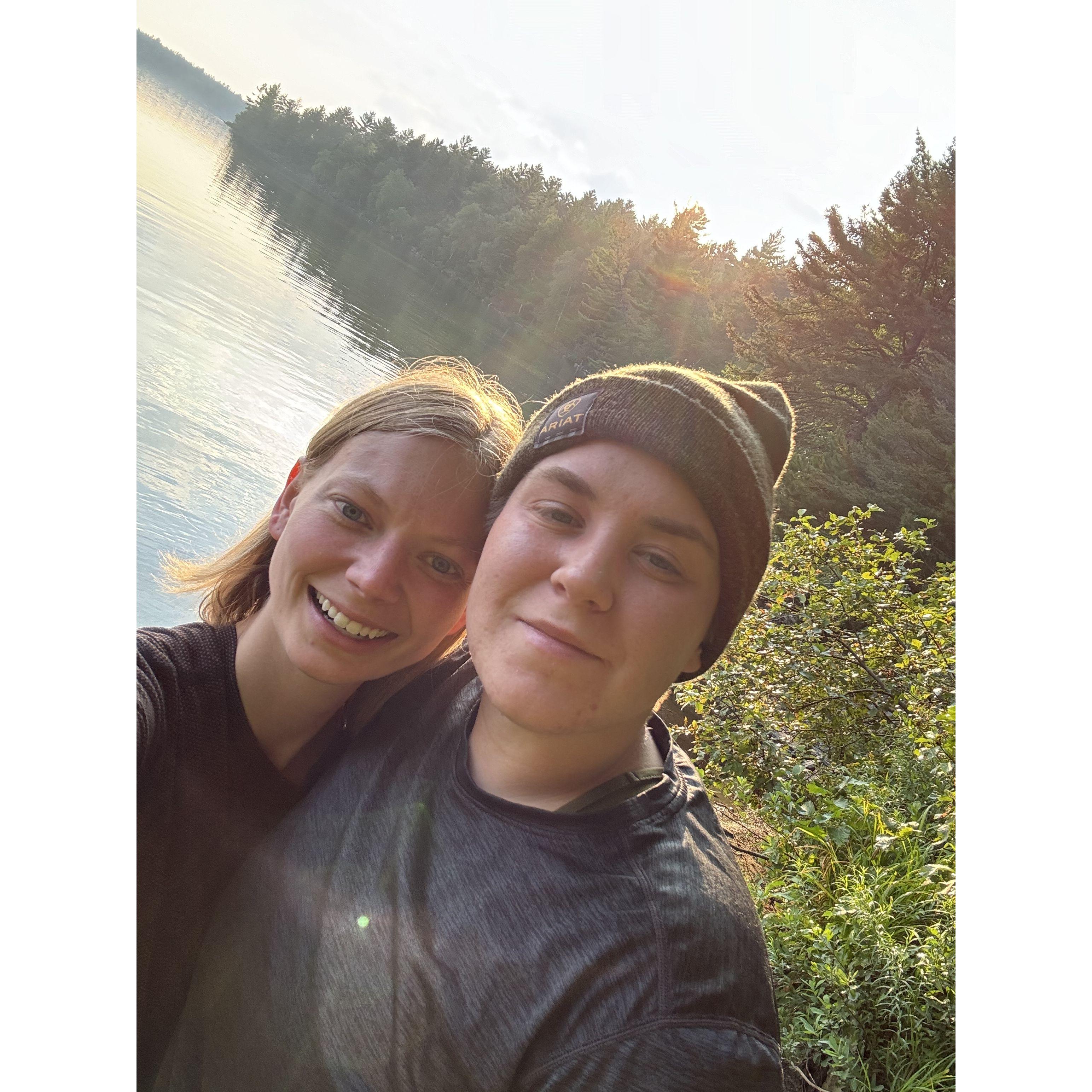 Captured a moment together during a trip to the Boundary Waters.