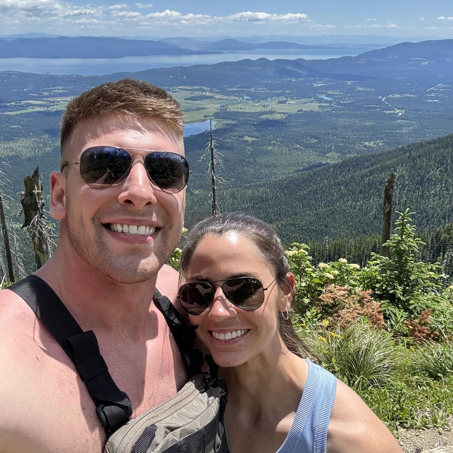Beautiful hike in Montana. We were able to hike high enough to see all of Flathead Lake.