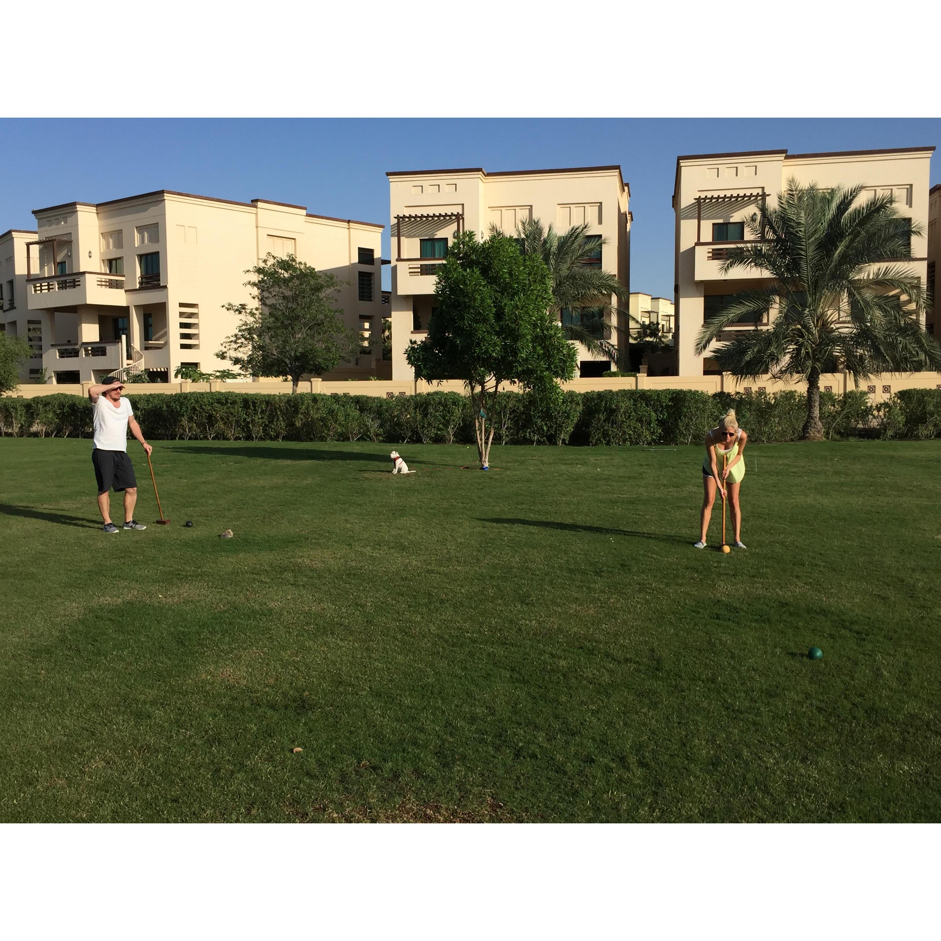 Playing Croquet, Abu Dhabi 2015