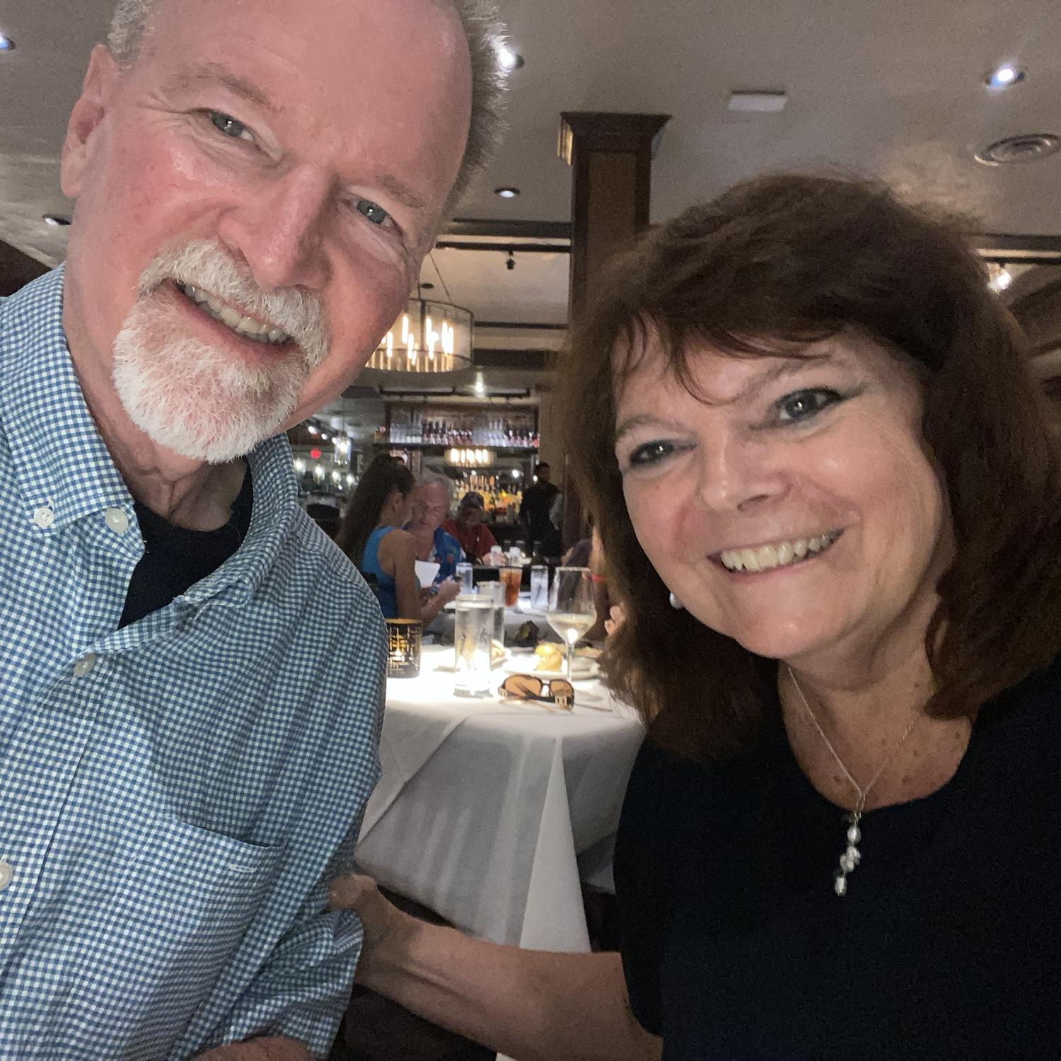 50th anniversary of meeting each other. Dinner at Landry’s in Galveston, TX - August 11, 2024