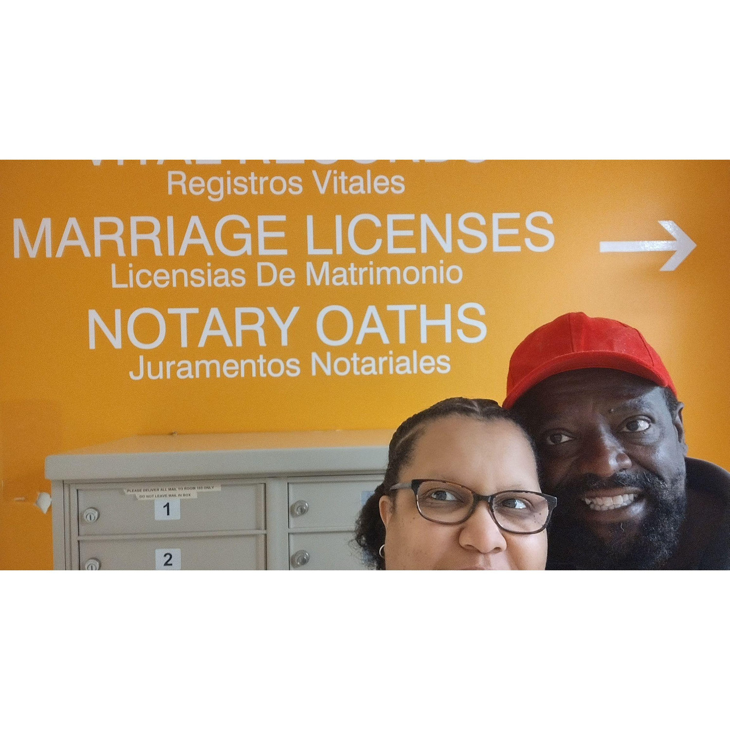 We got the marriage license