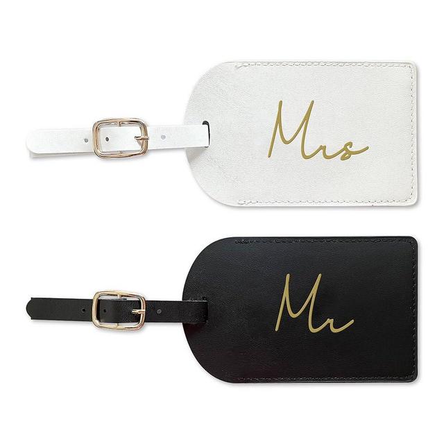 HubbyWifeyGifts Mr and Mrs Luggage Tags, Wedding Gifts for Couples 2025, Bridal Shower Gifts for Bride, Travel Essentials for Honeymoon Newlyweds