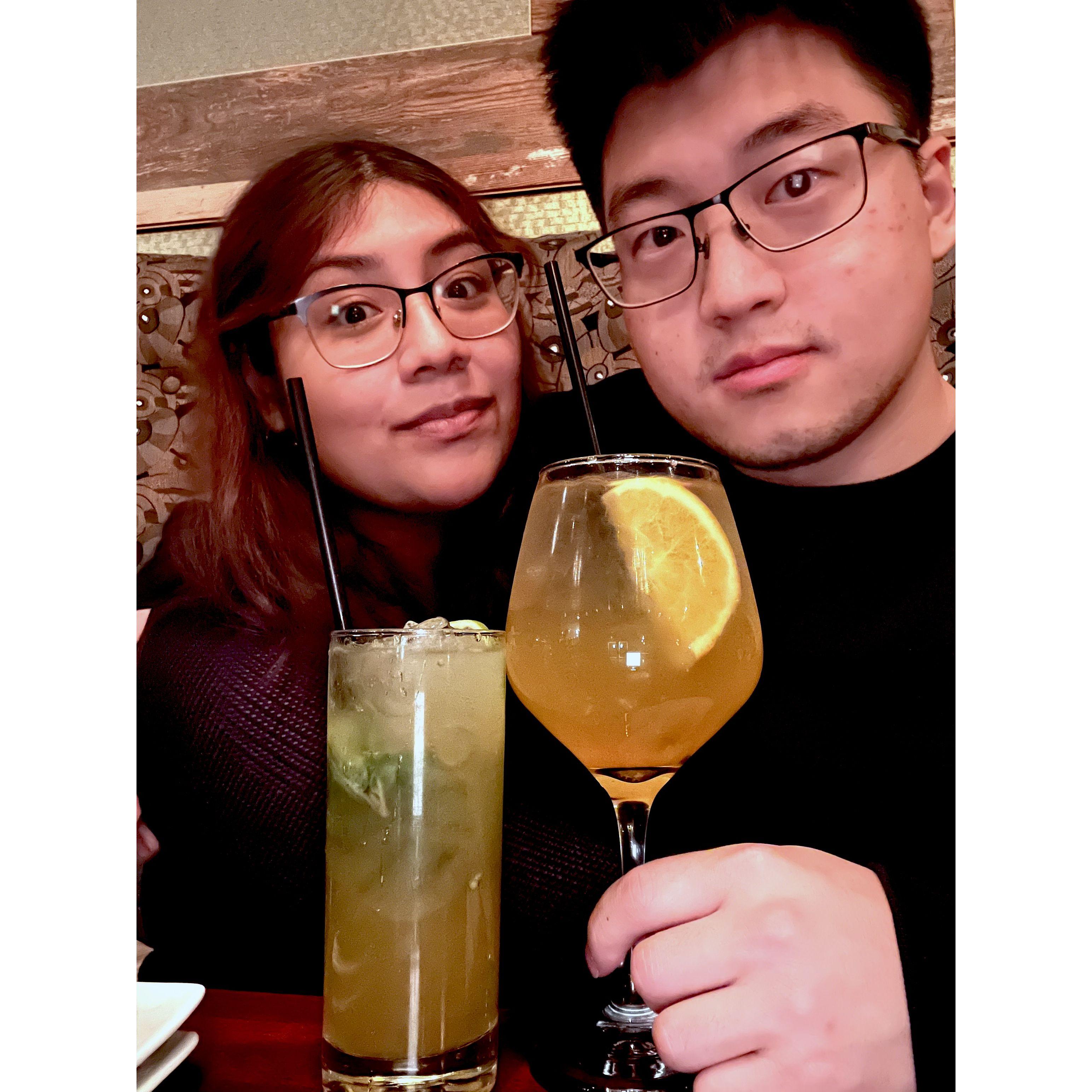 Anniversary dinner after Will went skiing (not Steph)