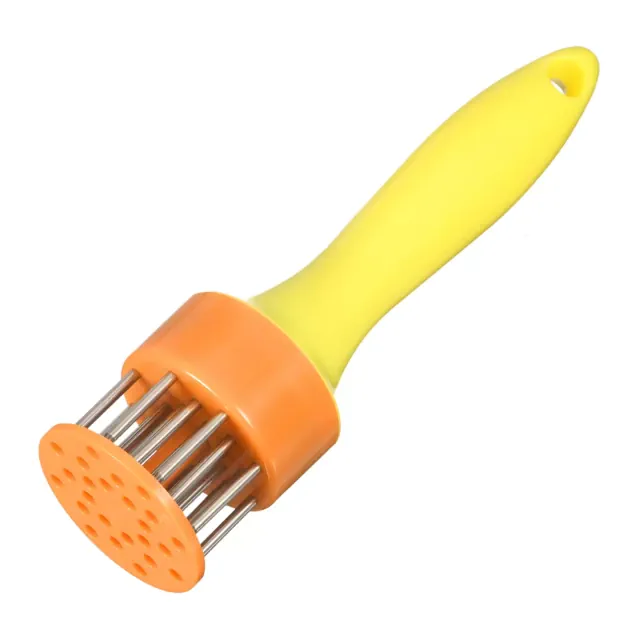 Unique Bargains Unique Kitchen Tools Bargains Stainless Steel Meat Tenderizer with Plastic Handle 1 Pc