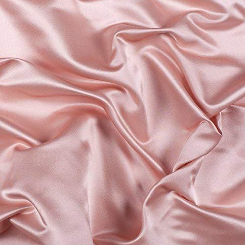 Bedify Bedding 100% Pure Silk Satin Sheet Set 4pcs, Silk Fitted Sheet 15'' Deep Pocket,Silk Flat Sheet & Pillowcases Set !!! Rose Pink, King