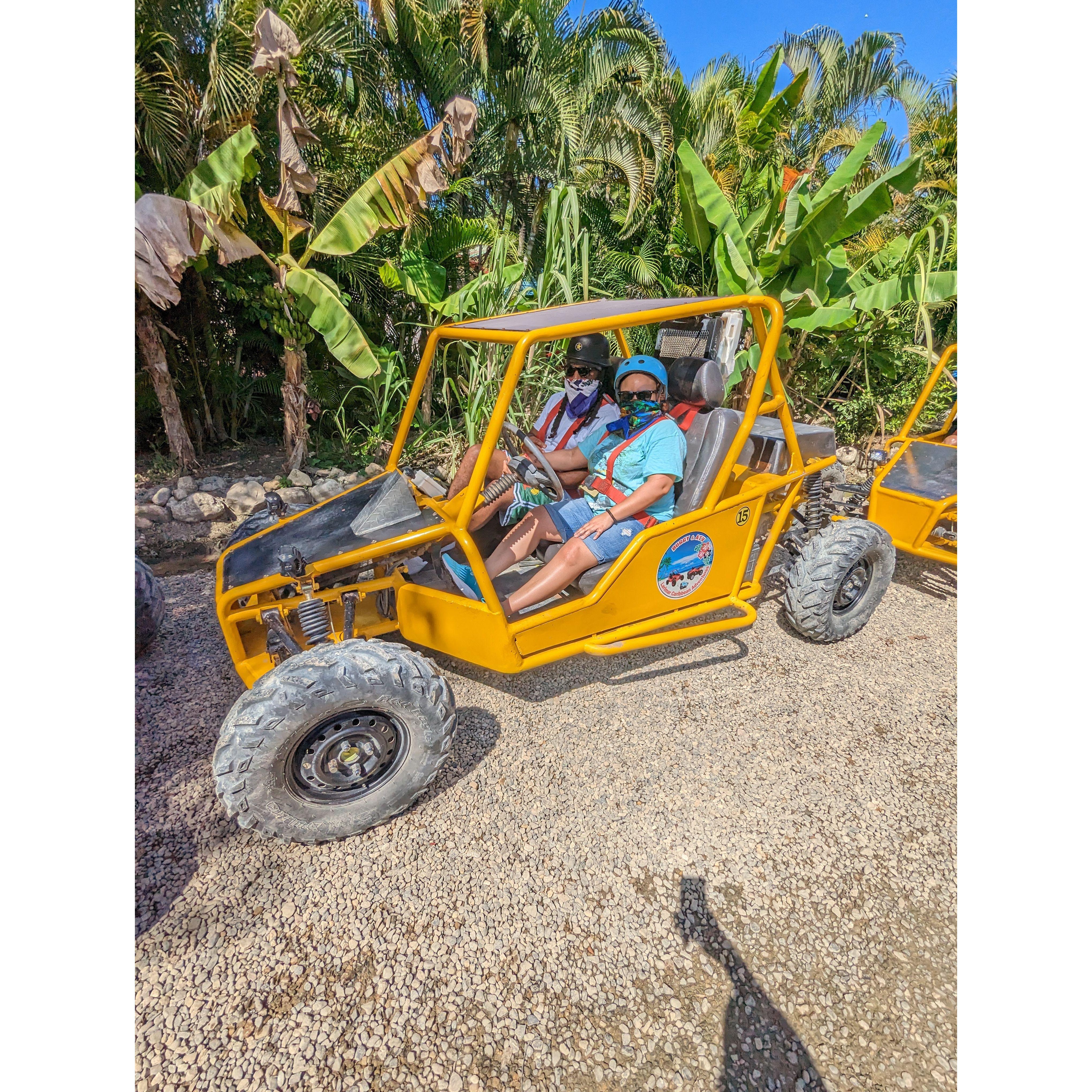 Excursion in the Dominic Republic. Dune bugging through the countryside. Sidenote: I should always be in the driver's seat ( it's safer that way)