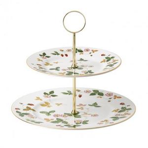 Wedgewood Wild Strawberry 2-Tier Cake Stand