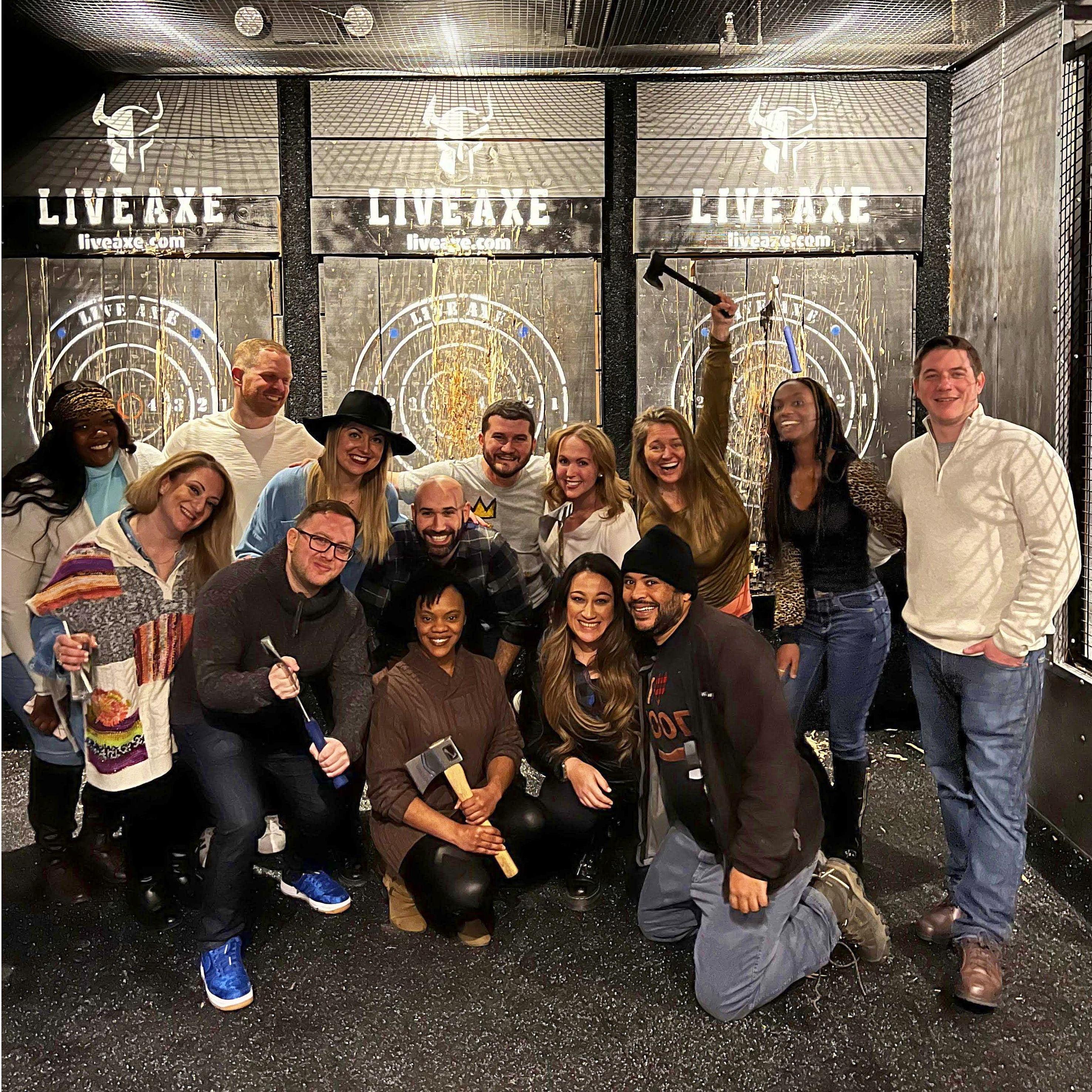 Friends and Family who throw axes together, stay together