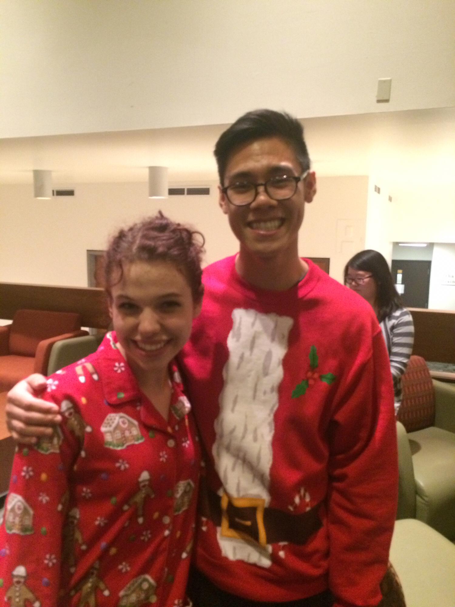 We met in Lost n Found Christian A Cappella.  This is a photo from our first Christmas concert together (before we were actually dating!).