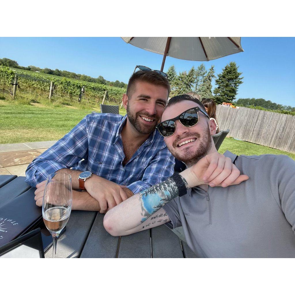 At a winery of course!