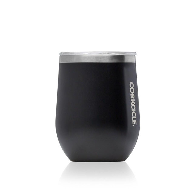 Corkcicle Insulated Stemless Wine Glass, Set of 2 Matte Black