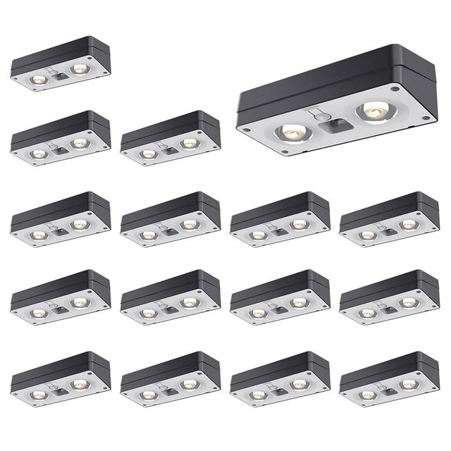 JOFIOS Solar Fence Lights 16 Pack, 50 Lumens Outdoor Solar Lights with 12 Modes RGB Color Glow LED，Waterproof, Solar Lights for Patio, Backyard, Deck, Fence, Railing