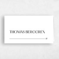 White Wedding Place Card - Vitoria