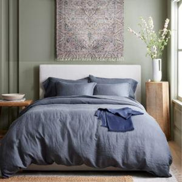 European Linen Duvet Cover in Nightfall - King