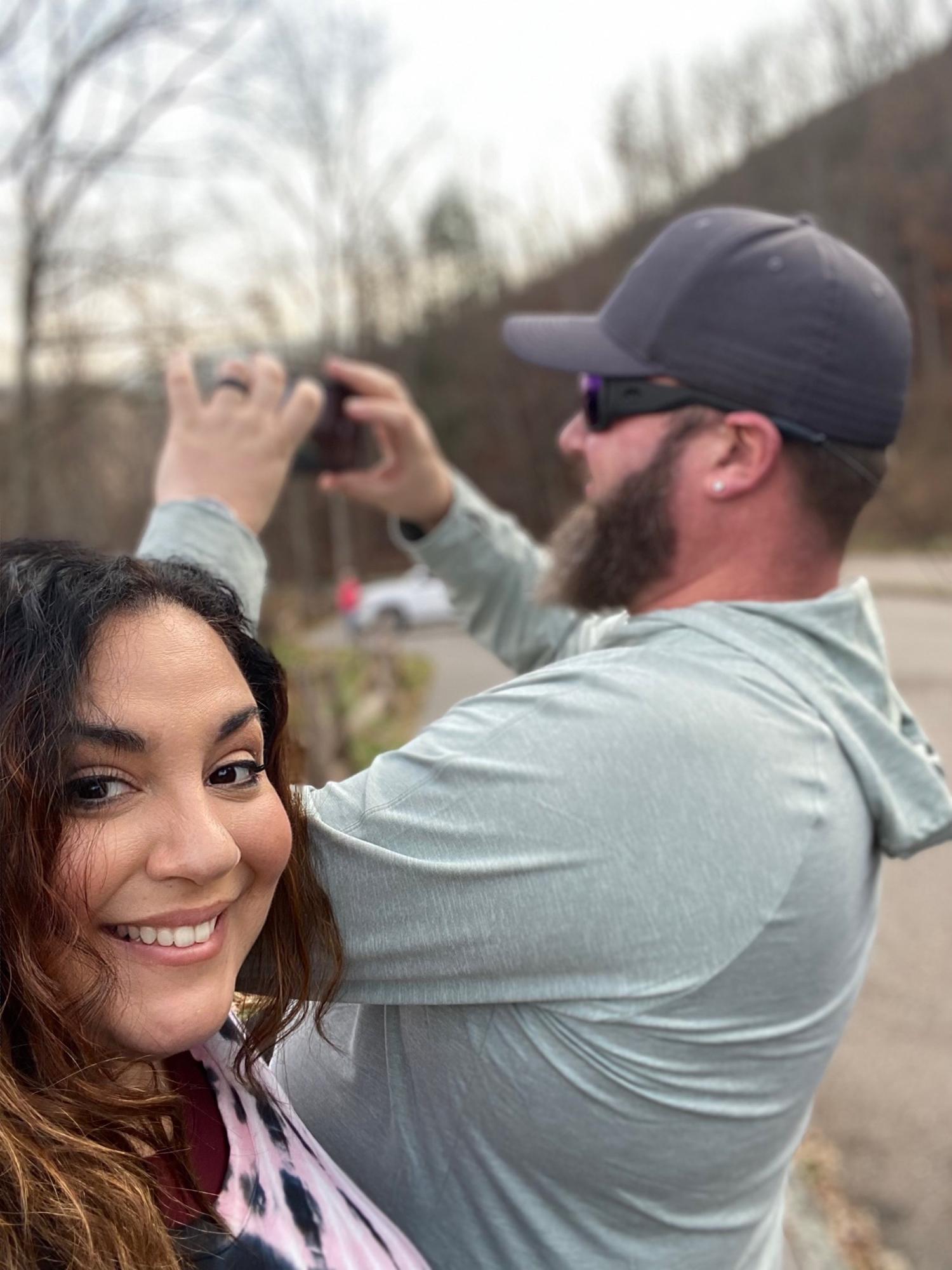 He pulled over so we could take pictures of the gorgeous smoky mountains 🏔