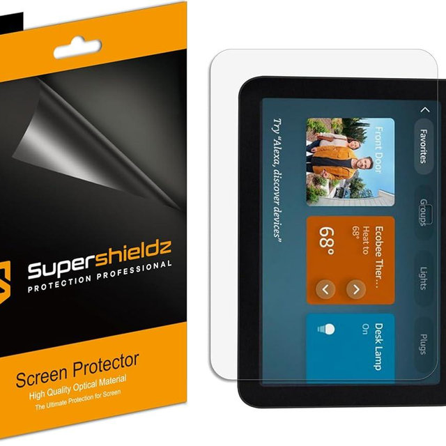 Supershieldz (3 Pack) Designed for Echo Show 8 (3rd Generation, 2023 Released) Screen Protector, High Definition Clear Shield (PET)