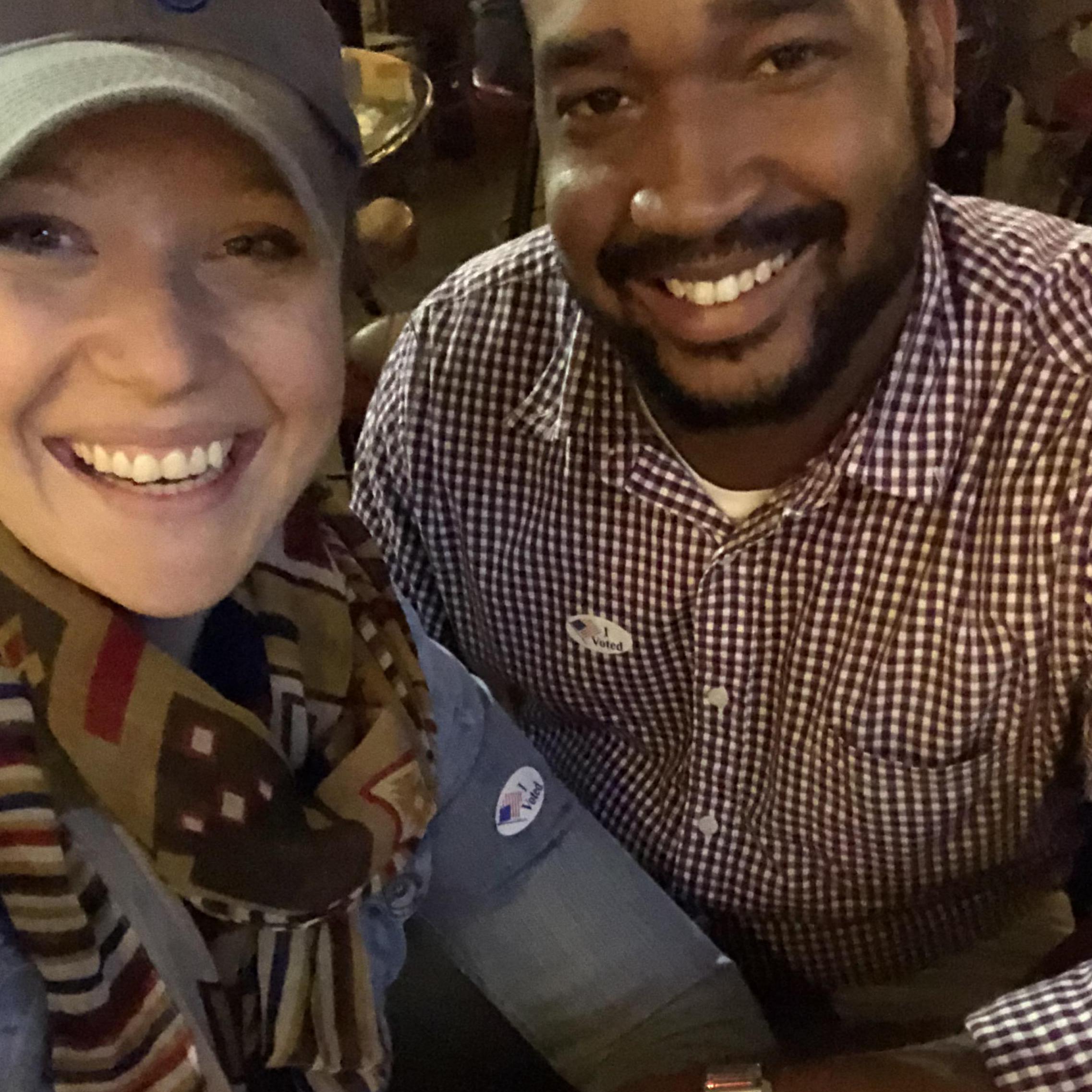 Jay's first time voting as a Kansas City resident and our first time voting together!