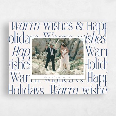 Dark Cobalt, Blue Holiday Card - Bluestone